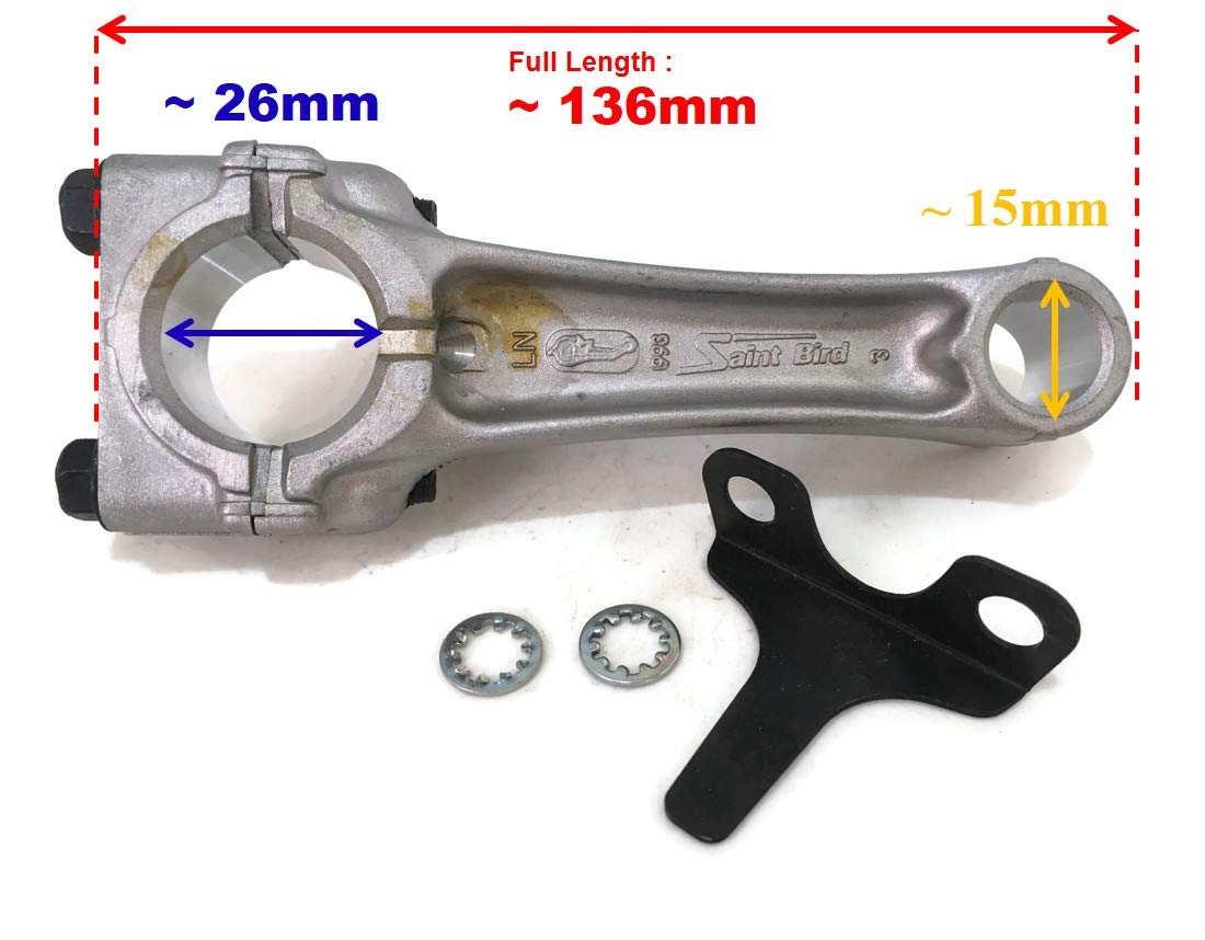 Racloir à huile à bielle Con compatible avec Honda G200 F500 WB30 ED1000 13200-883-060 13200-883-040 338 Moteur de tondeuse à gazon Moteur