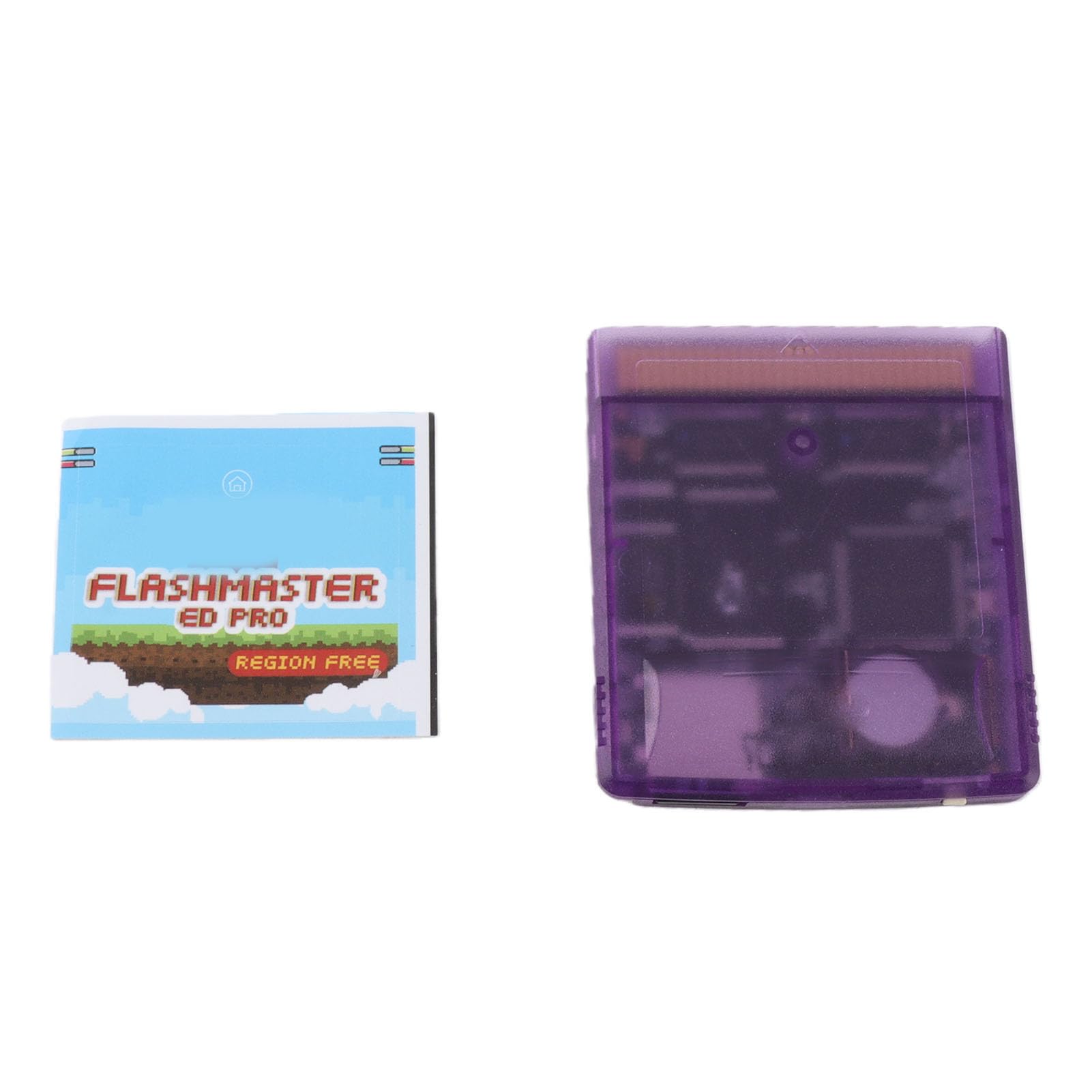 Carte Mémoire de Jeux Vidéo, Cartouche Vidéo de Jeu 1000 en 1 avec Carte Mémoire 8G pour Gameboy Advance SP, Prise en Charge MAPPER MBC1/2/3/5 (Violet Transparent)