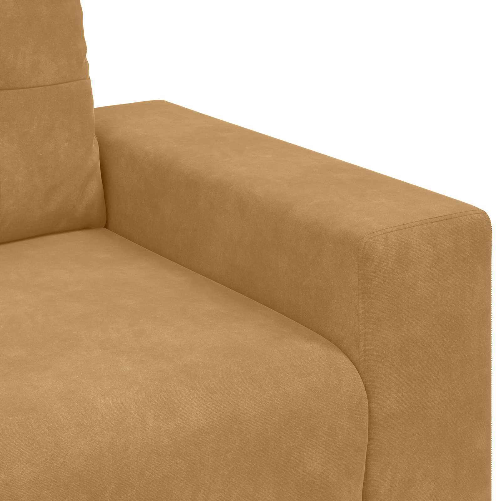 Juego de 2 sofás de terciopelo marrón, juego de 2 y 3 sofás con reposabrazos anchos y acolchado, juego de sofá para salón y oficina, cómodo grupo de asientos de tela de terciopelo suave