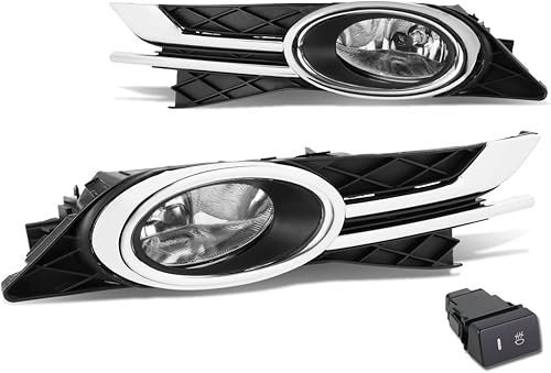 DNA MOTORING FL-ZTL-184-CH - Luz antiniebla con interruptor para el lado del conductor y del pasajero, mejora la visibilidad compatible con Honda