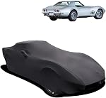 Indoor Car Cover Custom Fit for Corvette C3 1968-1982 Luxurious Soft Stretch Satin Car Cover Breathable Dust-Proof for Underground Garage, Car Show