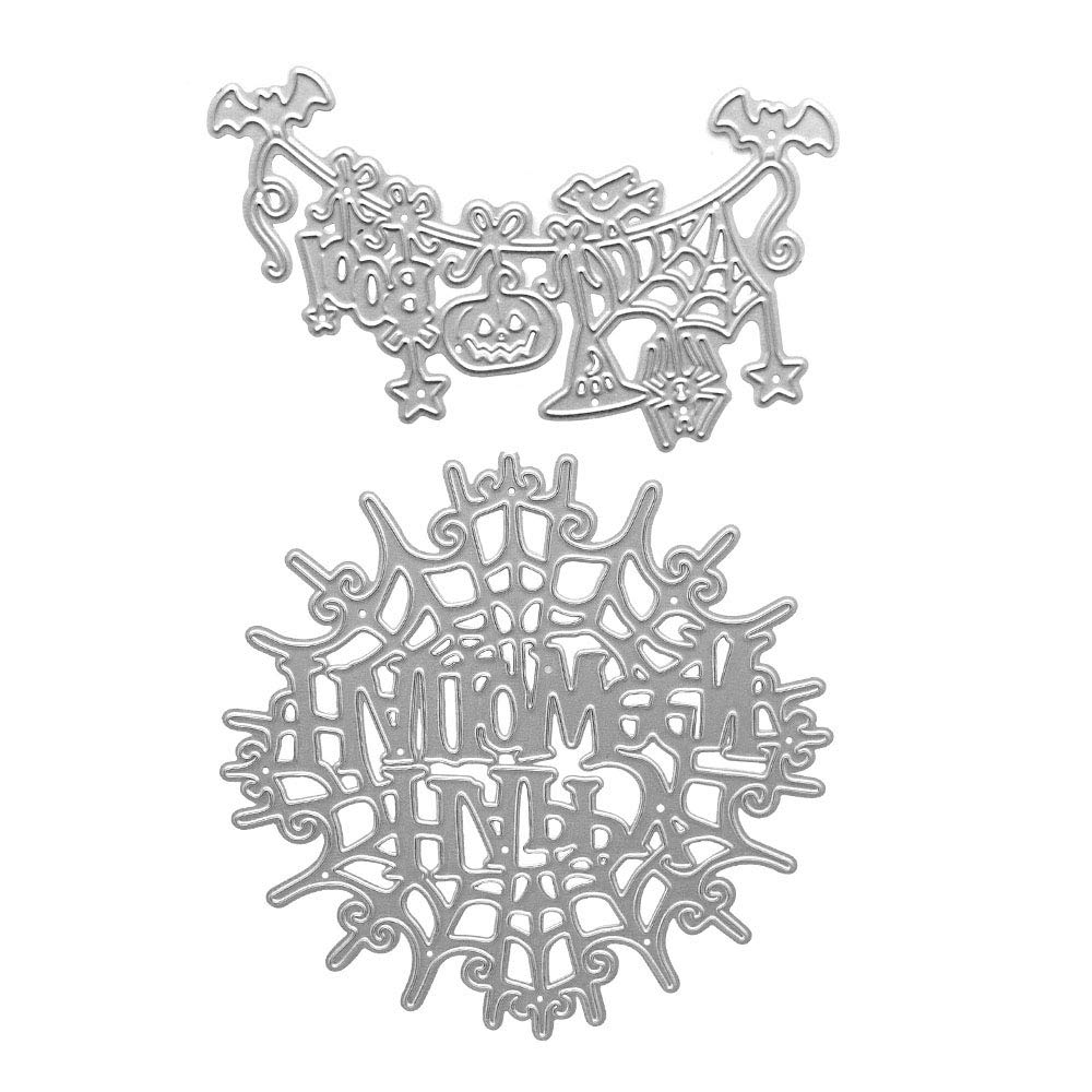 Halloween Spider Web Cutting Dies Stencil Metal Template Molds, Embossing Tool Die Cuts for Card Making Album Paper Scrapbooking DIY Décor Dies Craft