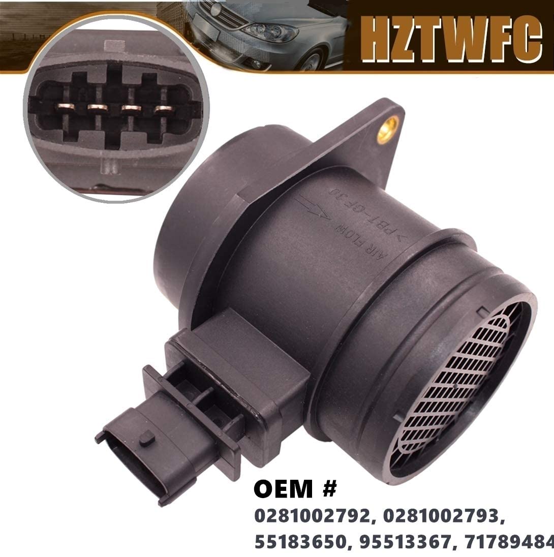 Sensor MAF de flujo de masa de aire OEM # 0281002792 0281002793 55183650 95513367 71789484 0281002792 0281-002-792 Para Alfa Fiat Lancia Ford