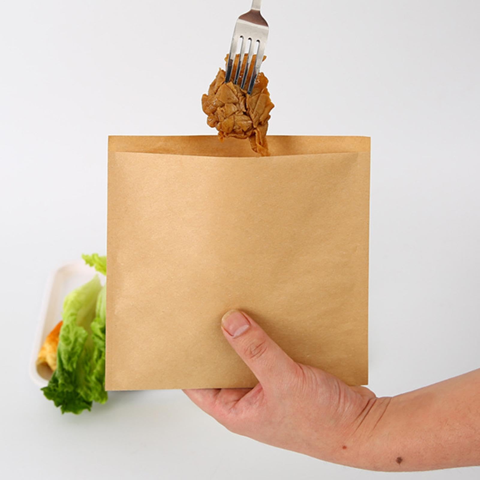 Bolsas Sándwich De Papel 600 Unidades Envoltorios Alimenticios Antigrasa | Bolsas Marrones De Sándwich para pícnic, camping, escuela, lugar de trabajo, restaurante, almuerzo y cocina
