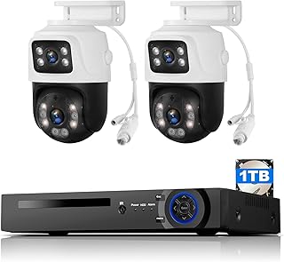Outdoor Surveillance Camera Set, 8CH POE with 1TB HDD, Network Video Recorder for Home Security CCTV Camera System, Only W…