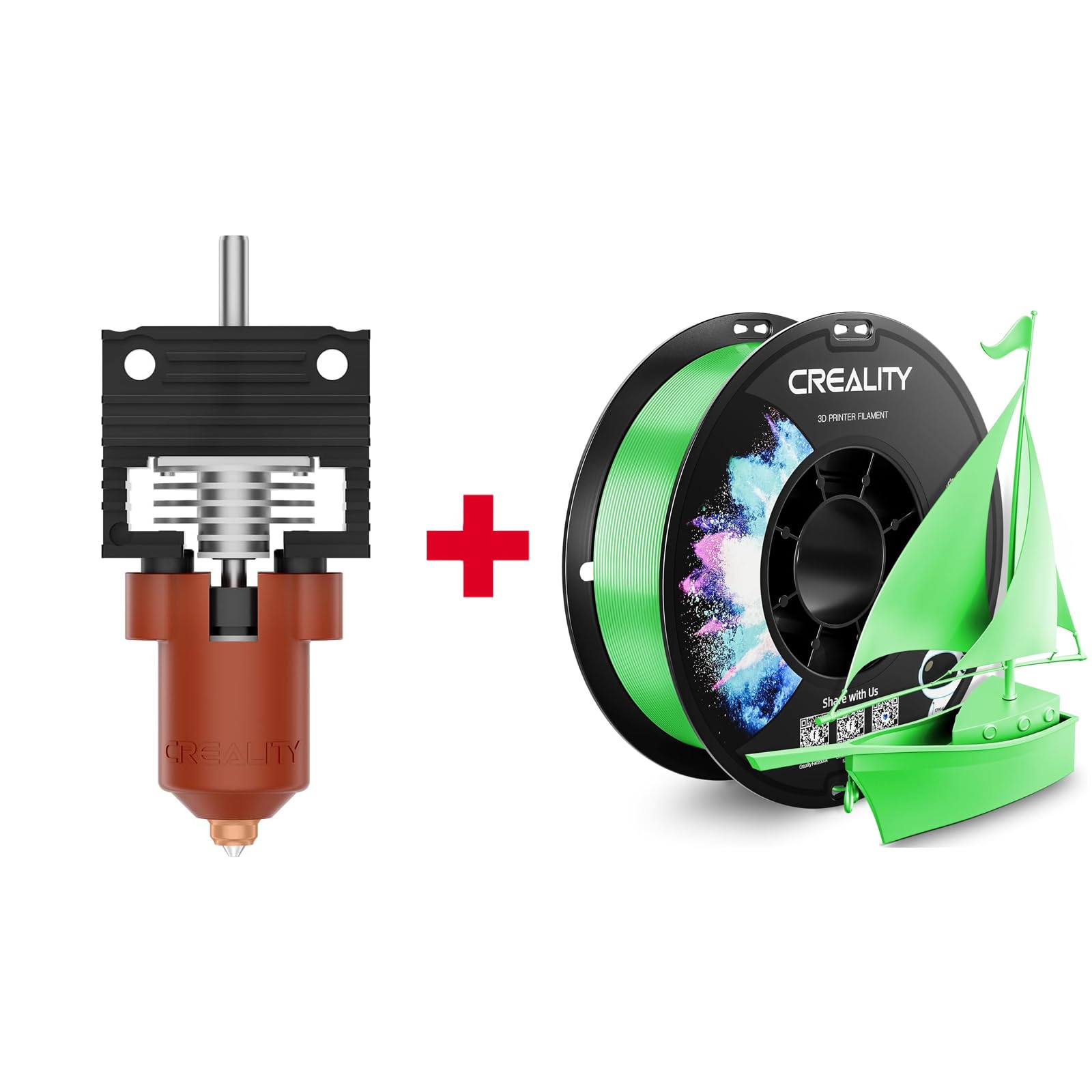 Creality K1C Hotend and Creality Green PETG Filament