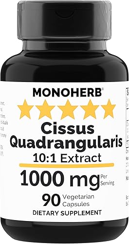 MONOHERB Extracto de Cissus Quadrangularis 1000 mg - 90 Cápsulas Vegetarianas