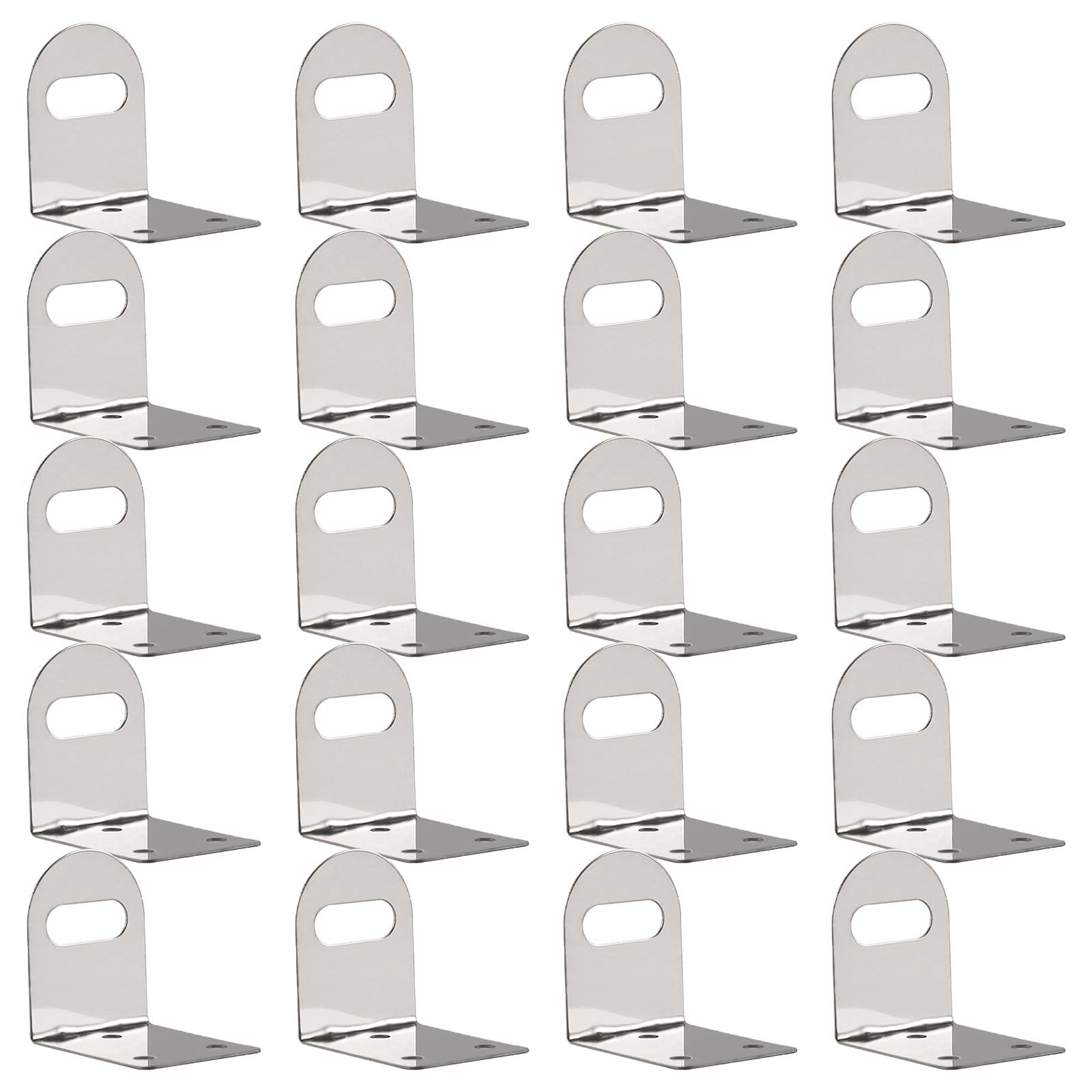 Jazuaiao Double Faucet Hangin 20Pcs Stainless Steel Faucet Mounting Bracket Hanging Plate Bathroom Water Faucet Bracket Kitchen Accessories Stainless Steel
