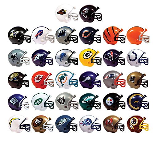 Mix of 10 Random NFL Mini Football Helmets with Logo and Mask 2