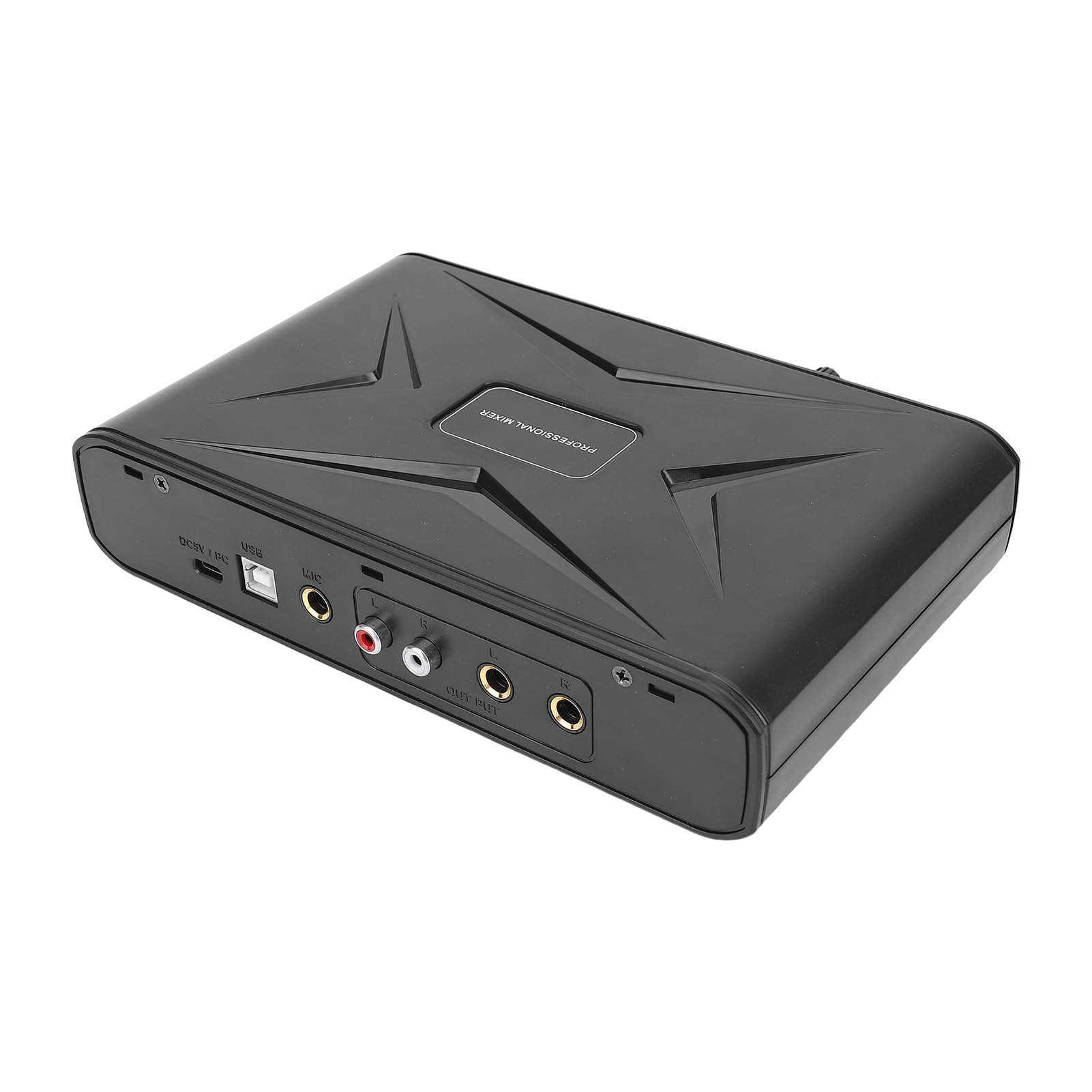 Zewnętrzna Karta Dźwiękowa USB, 16-bitowa rozdzielczość Dźwięku 48 KHZ z Przedwzmacniaczem Mikrofonu i Zasilaniem Phantom 48 V, do Przesyłania Strumieniowego na żywo Nagrywanie