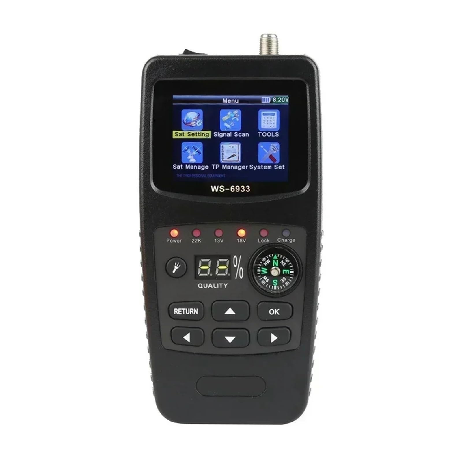 Détecteur de Satellite numérique WS-6933 DVB-S2, récepteur de Mesure de Signal avec écran LCD de 2.1 Pouces pour Le dépannage