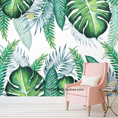 3D benutzerdefinierte grüne Regenwald Blätter Wald Wald einfache Tapete Wohnzimmer TV Hintergrund Wand Schlafzimmer Esszimmer Wandbild -