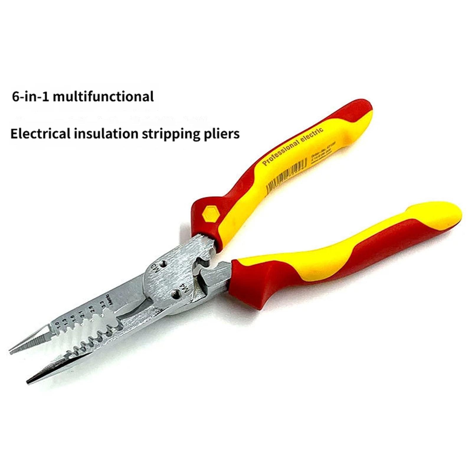 Alicates de crimpado eléctrico, cortador de cables, crimpadora con pelacables, corte, crimpado, alicates de electricista, pelacables eléctricos