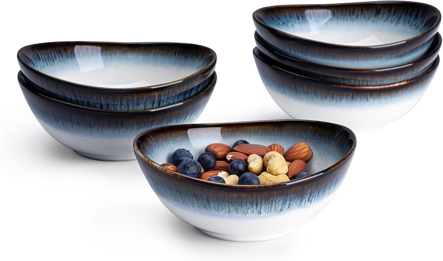 Sweese Porcelain Handmade Small 4 Oz Bowls set of 6 for