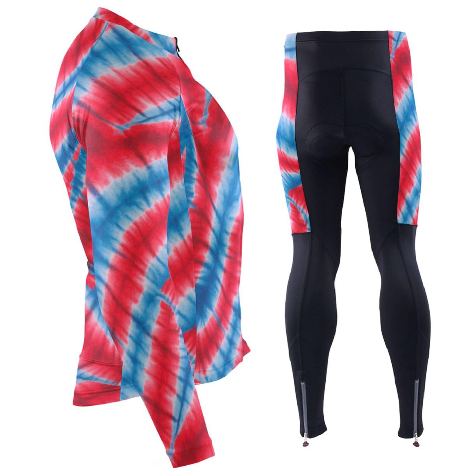 Kaltwetter-Radtrikot mit Taschen, atmungsaktiv, für Herren, 3D-gepolstert