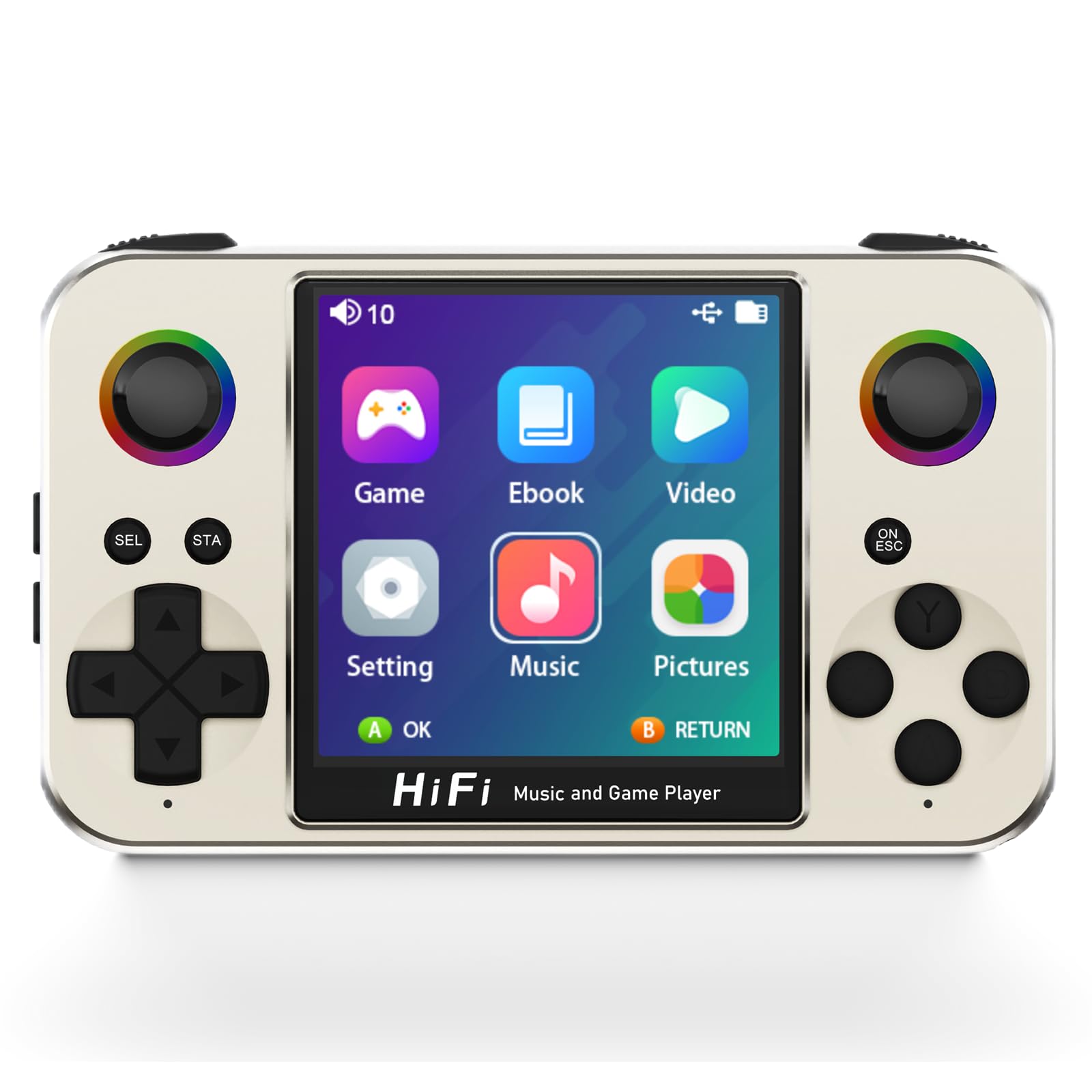 Portable Retro Game Console 3.0 Inch IPS HD Handheld Game Device, Rechargeable 2000 mAh Battery, USB Charging, Over 6000 Integrated Classic Games for a Nostalgic Gaming Experience