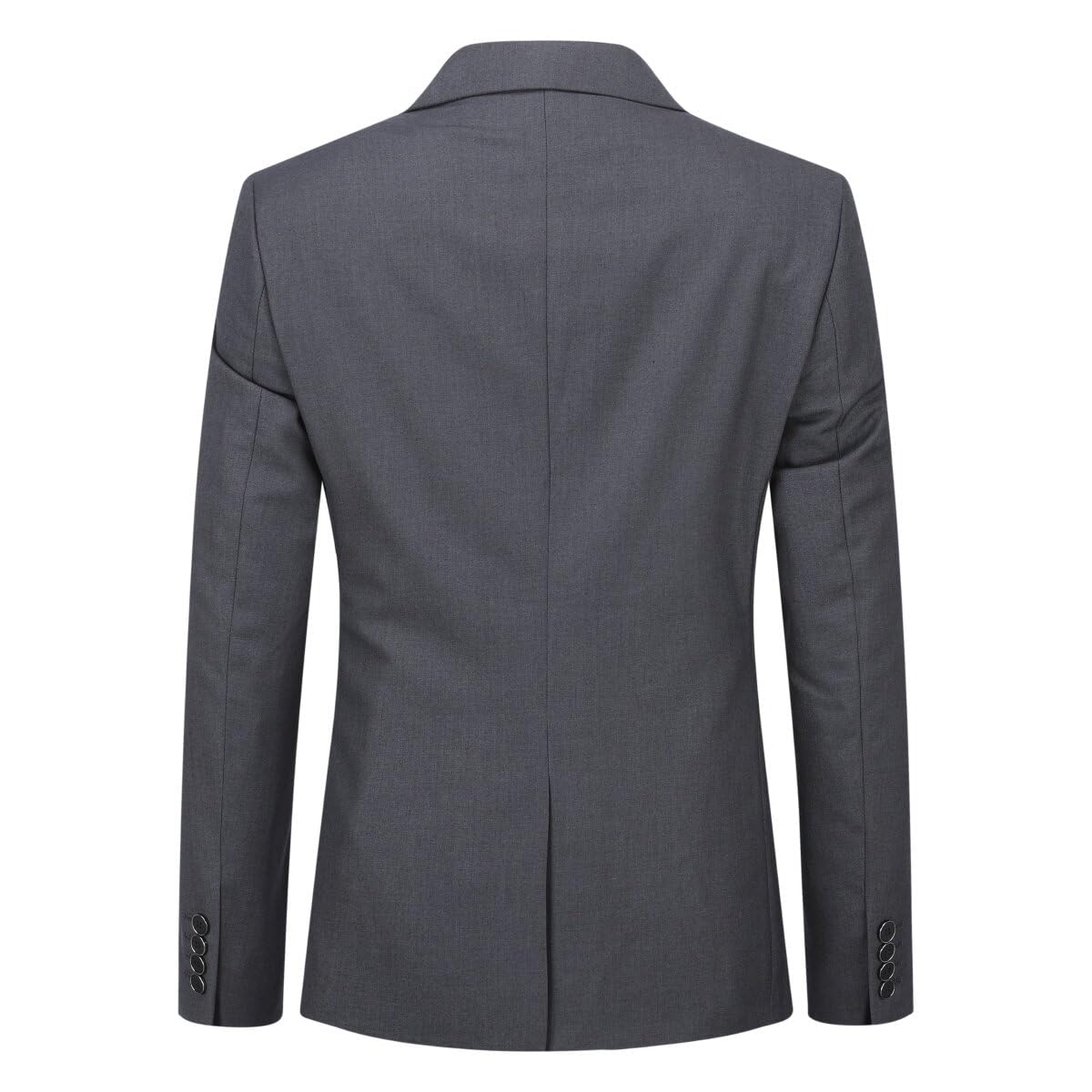 YOUTHUP Abito da Uomo Slim Fit a 3 Pezzi con Risvolto a Scialle Elegante Giacca da Smoking da Sposa con Gilet,Grigio,S