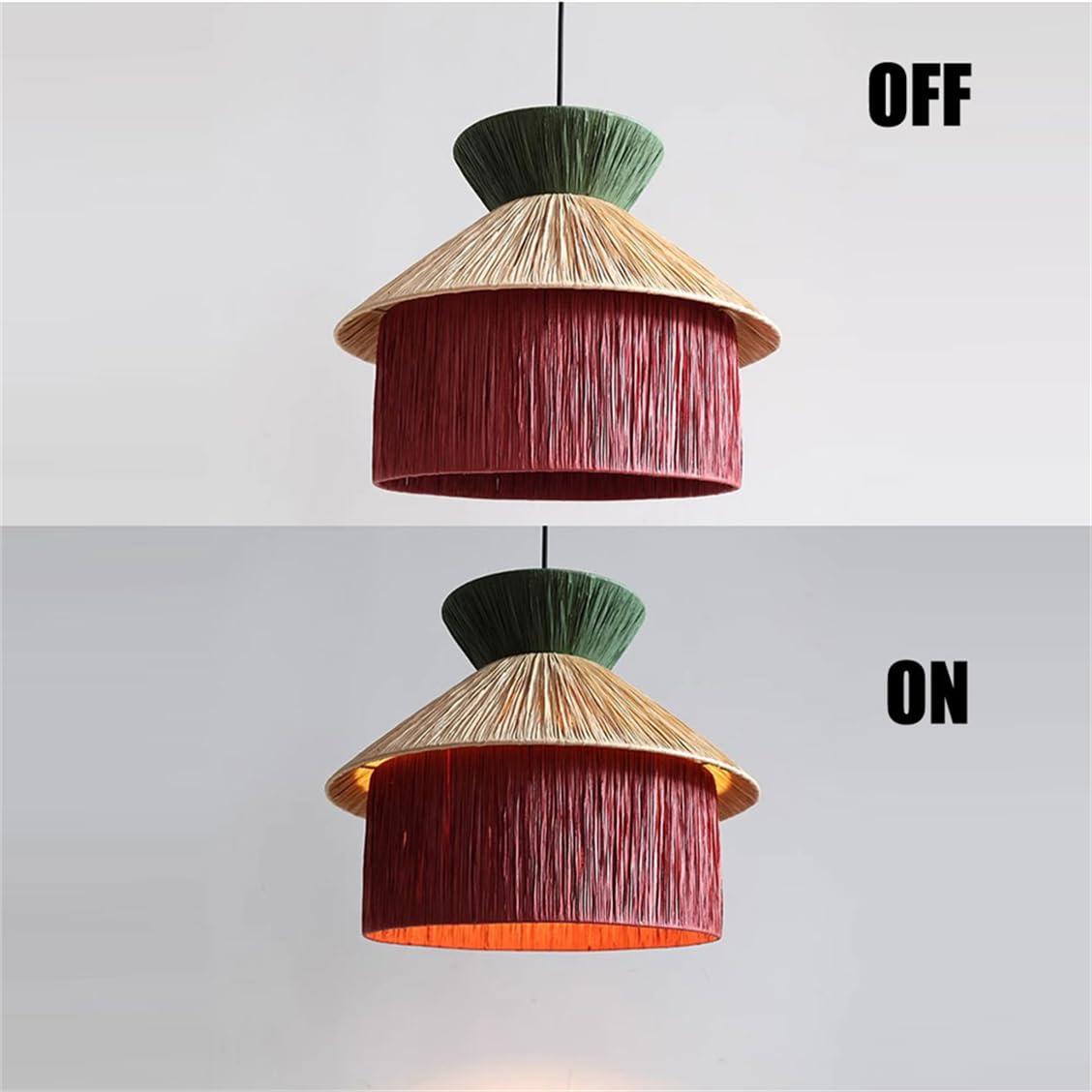 Lampadario Vintage Di Metà Secolo Con Paralume A Sospensione