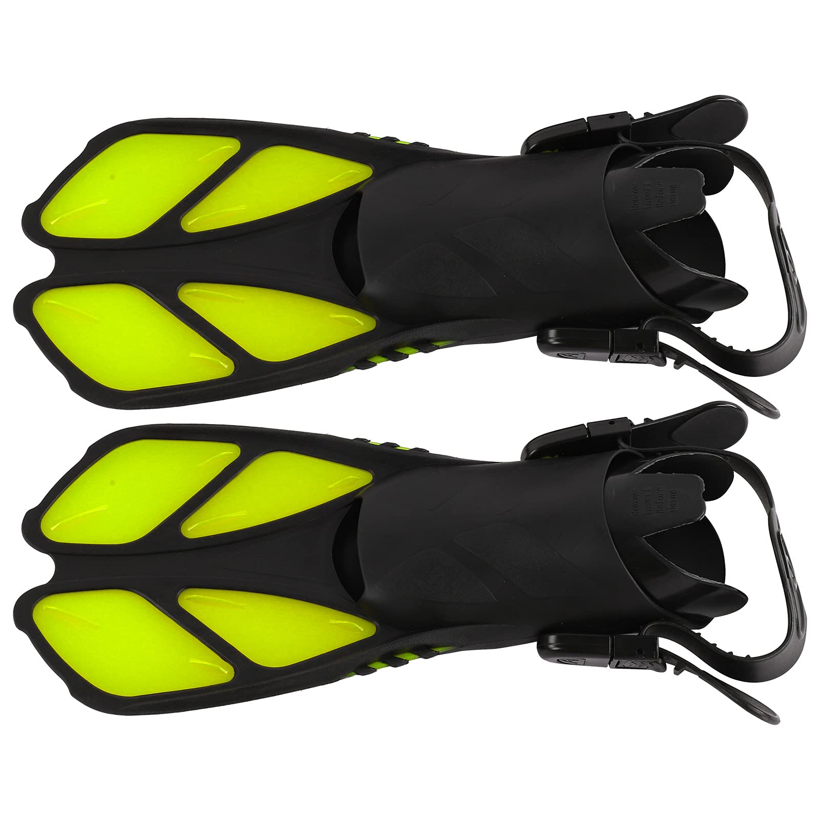 2 Palmes de Natation à Talon Ouvert réglables, Palmes de plongée Longues pour la plongée en apnée, Palmes de Natation en TPR Souple avec Doubles canaux de Drainage et Semelle