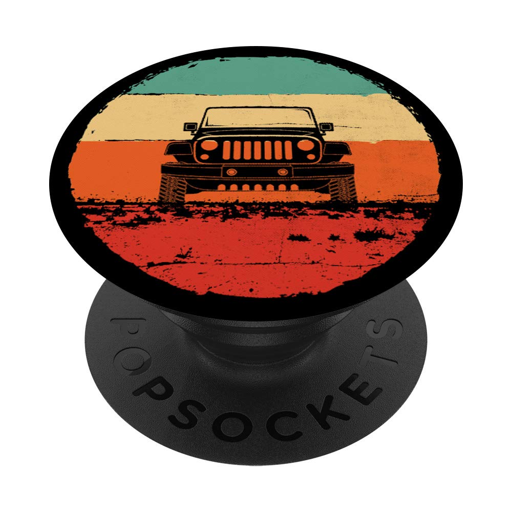 Vintage Sunset Off Road 4x4 Vehicle Popsockets Popgrip Swappable