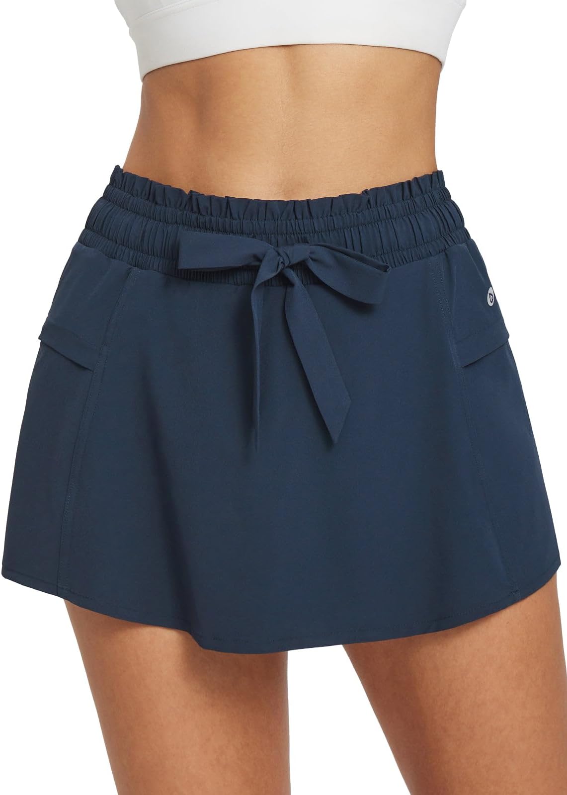 baleafWomen's Cargo Hiking Skorts High Waisted Tennis Running Walking Shorts with Zip Pockets Quick Dry