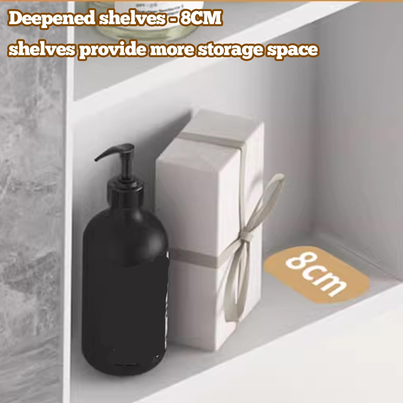 Gabinetes de Espejo de baño montados en la Pared Armario Baño con Espejo,Fuerte, Estable y Duradero/Gran Espacio de Almacenamiento/Espejo de Alta definición(Gray,60cm/23.6in)