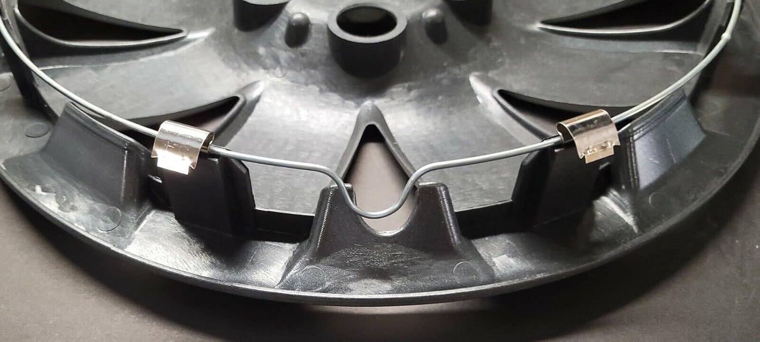 15" Wheel Cover Hubcap Replacement for 2003-2004 Toyota Corolla LE – 9 Spoke Silver – Snap-On ABS Plastic – Spring Steel Clip Retention – Single Piece