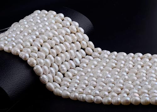 Miniatura 8 de Cuentas de perlas para fabricación de joyas, 100 piezas de 0.394 a 0.394 pulgadas (0.354-0.394 in) naturales auténticas de agua dulce cultivadas en