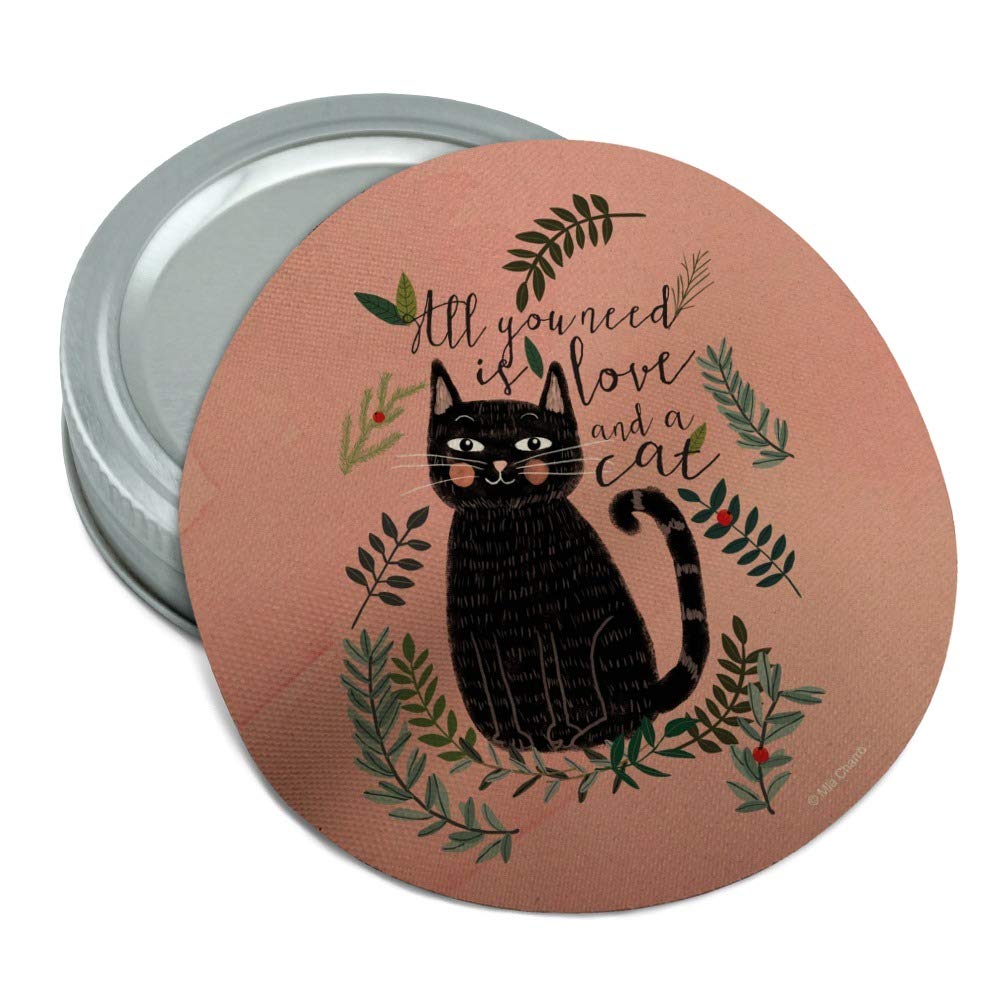 All You Need is Love and a Cat Round Rubber Non-Slip Jar Gripper Lid Opener