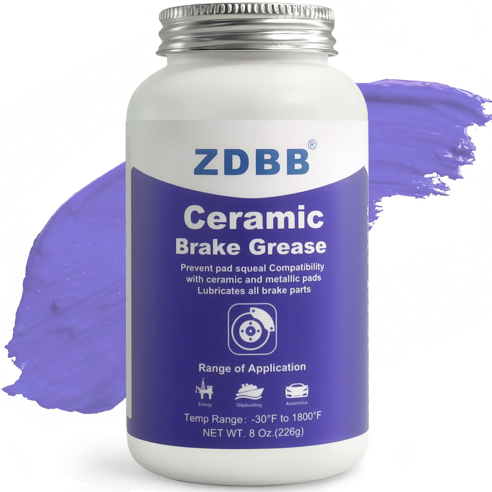 ZDBB Ceramic Brake Lubricant High Temp Caliper Pin Grease Synthetic Brake Lube Break Grease Automotive Squeak Stop Moisture Proof, Heat Resistant,