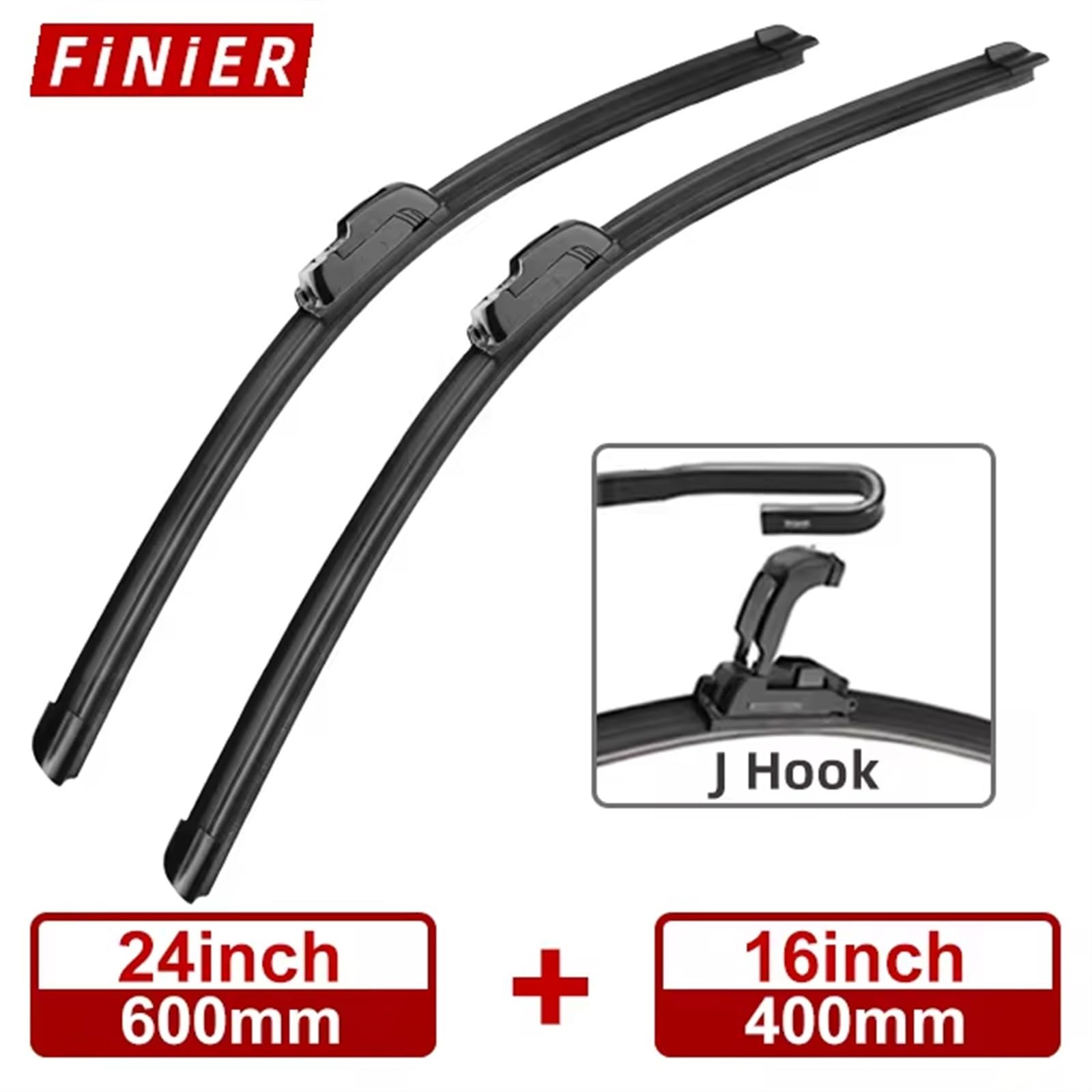 Spazzola Tergicristallo Compatibile con Lada per Granta 2011 2012 2013 Accessori per Auto Spazzole Tergicristallo Anteriore Tergicristalli Ganci per Tipo U J Ricambi Auto 24"+16"