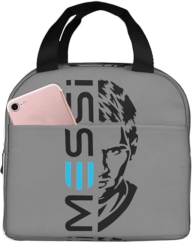 Jugador de fútbol #10 Bolsa de almuerzo aislada para mujeres y hombres, lonchera aislada para almuerzo reutilizable, bolsa portátil para trabajo,