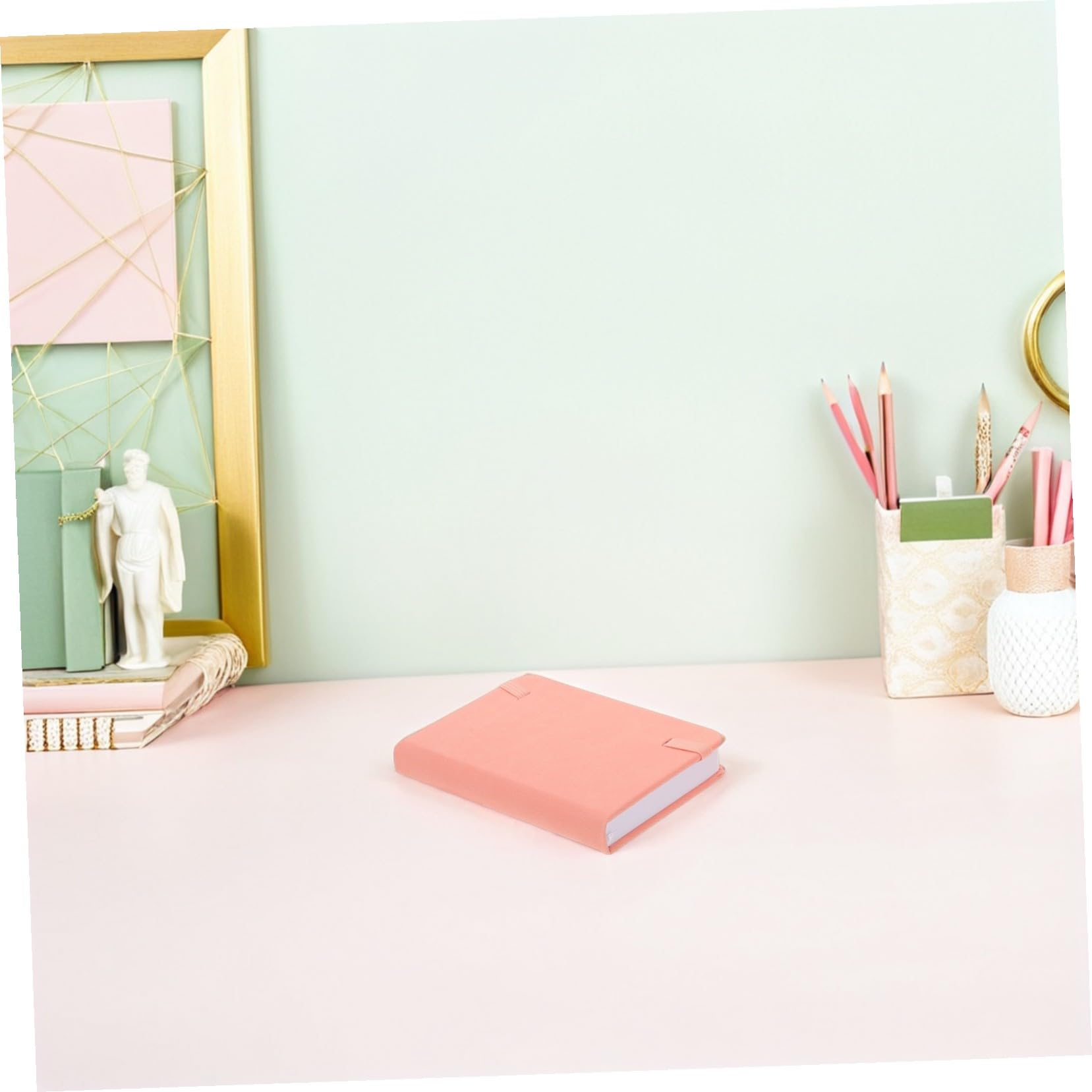 SHINEOFI Kleiner Notizblock A7 10 Stück-pack aus Pu Leder, Rosa, Kompakt