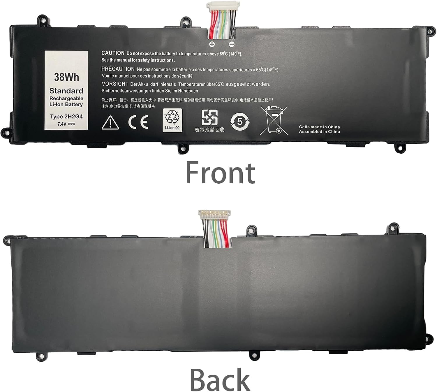 2H2G4 21CP5/63/105 2217-2548 TXJ69 HFRC3 Laptop Battery Replacement for Dell Venue 11 Pro 7140 Series (7.4V 38Wh)