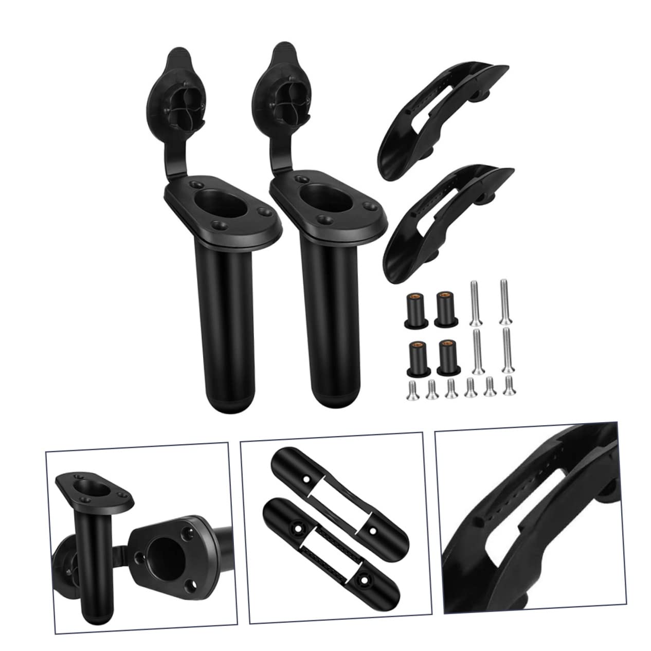 INOOMP 1 Set Staffa di Pesca Supporto per Canna Pesce Strumento del Basamento Accessori per Barche Pesca Accessori per Kayak Canna Pesca Portacanne per Barche Pesca Kayak