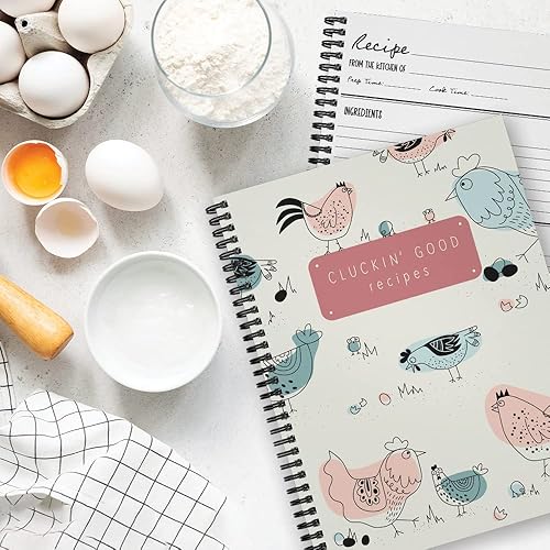 Miniatura 10 de Gotcha Covered Notebooks Platos de recetas de tapa blanda de 8.5 x 11 pulgadas, cuaderno de recetas, 120 páginas de recetas, cubierta laminada