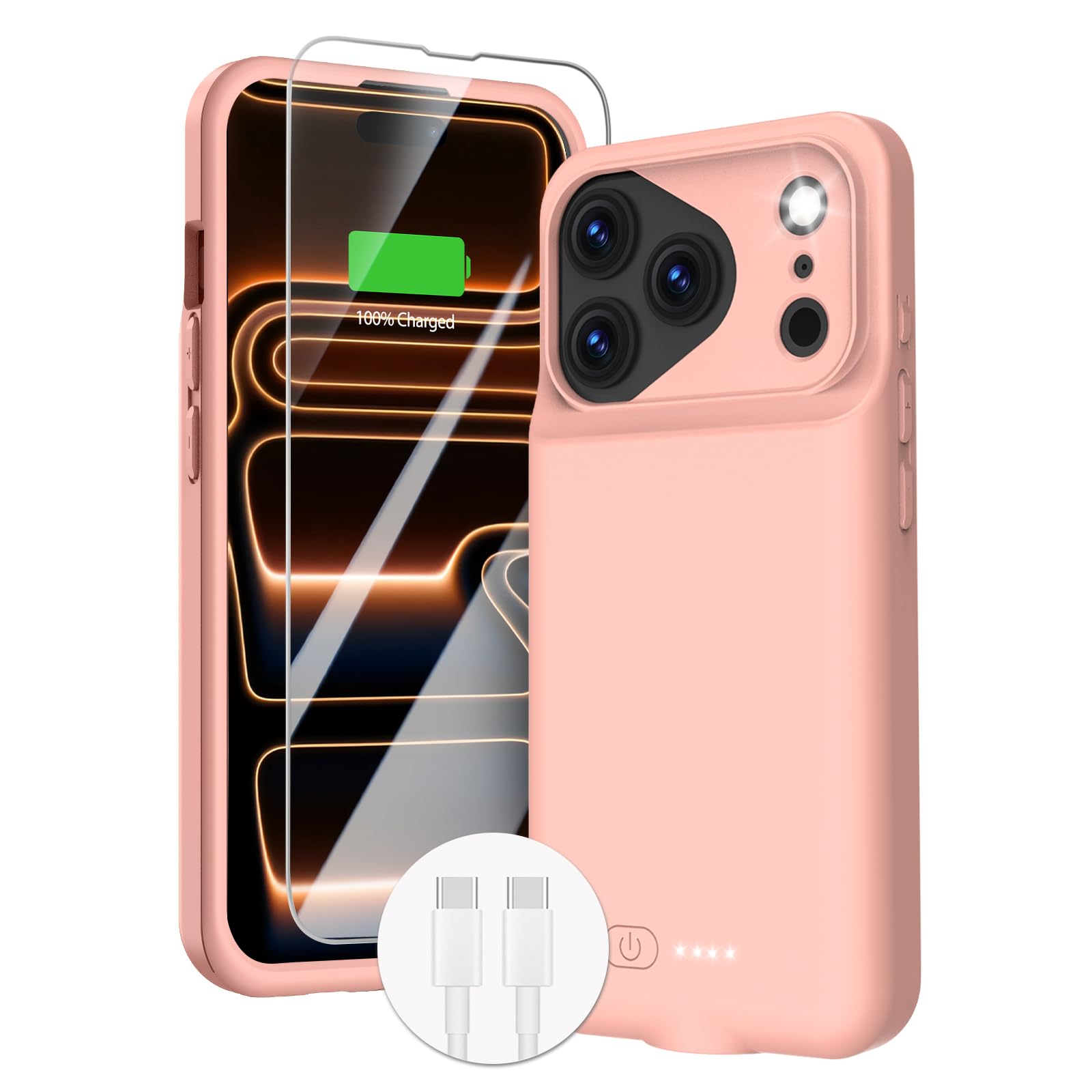 Coque batterie iPhone 6,7 pouces rose GIN FOXI pour rester connecté en voyage - 8