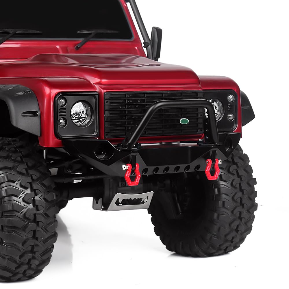 INJORA RC Frontstoßstange Front Bumper Crawler Stoßstange mit LED Licht für 1:10 RC Crawler TRX-4 Axial SCX10 SCX10 II 90046 SCX10 III AXI03007