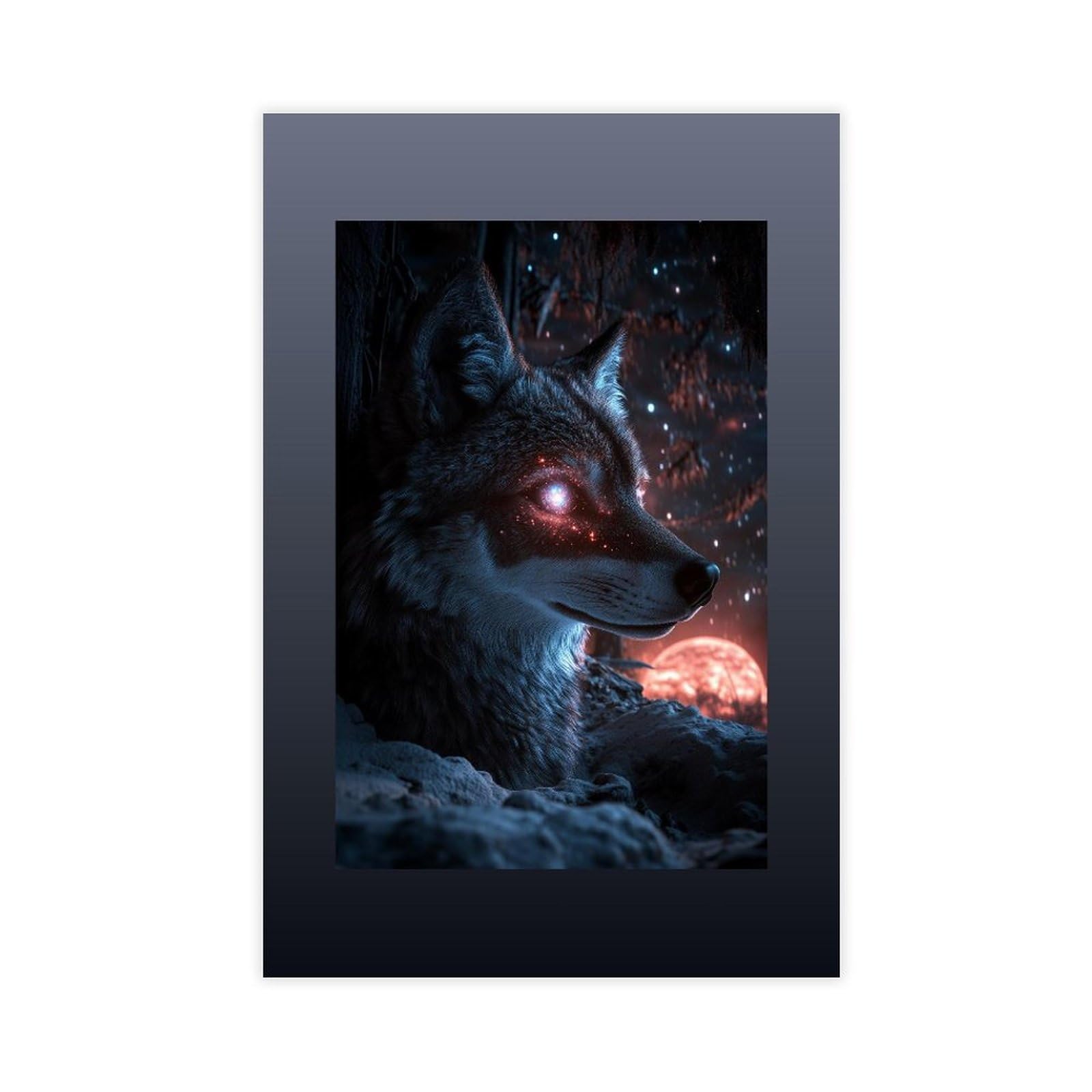 Jfecth Unframe-Style Wolf Poster Canvas Poster For Dorm Room Decor Gift