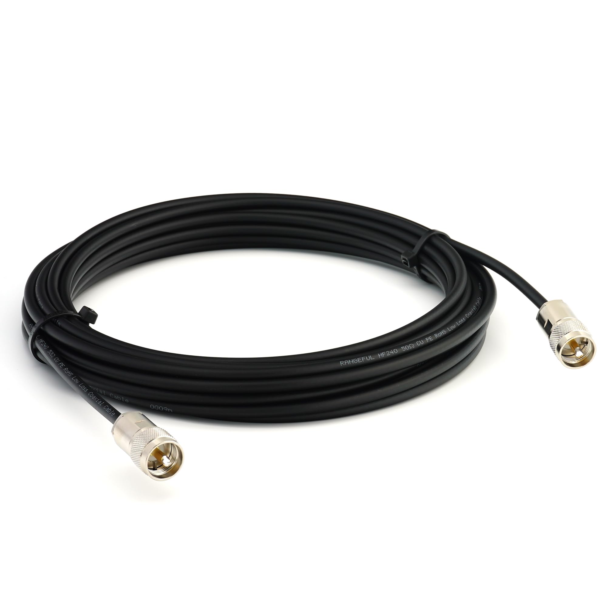 PL259 20m UHF Câble coaxial — câble d'extension HF240 (LMR 240 équivalent) etanche — rallonge pour HAM cable antenne CB Radio Analyseur Tosmetre Marine RF VHF Cibi SDR Radio Amateur