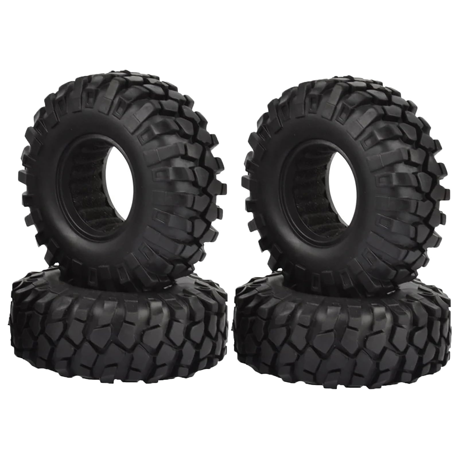 KINGCOO 4PCS RC Crawler Rubber Tires 1.9 inch Wheels Tyres for 1:10 RC Rock Crawler Car Off-road Model Car for Axial SCX10 90046 CC01 D90 D110 TF2 Tamiya Parts (108MM) โ image 1