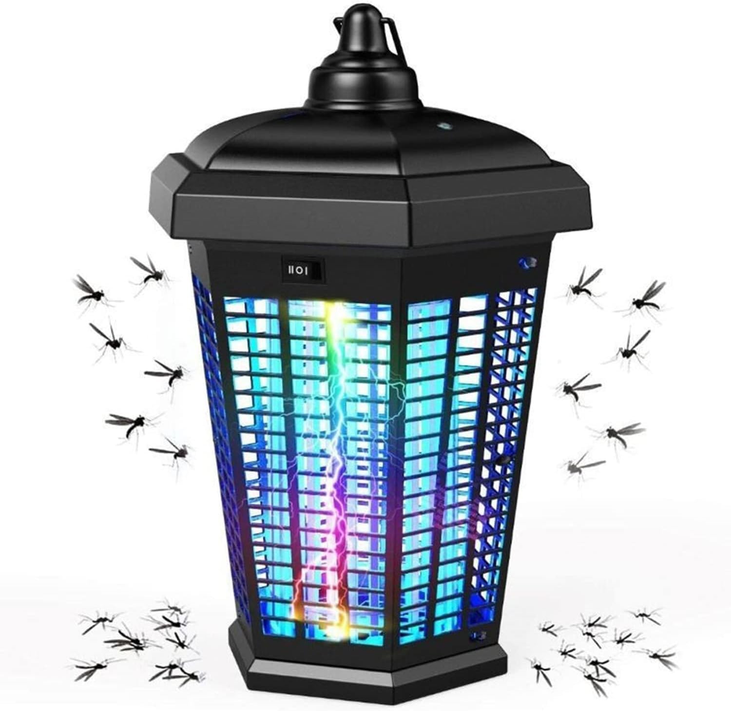 Bug Zapper Electric 20W Mosquito Repellent Electric IPX4 Waterproof Insect Killer with Smart Light Sensor 2300 Sq Ft UV Violet Light Mosquito Trap Safe for Kids Pets for Garden/Patio