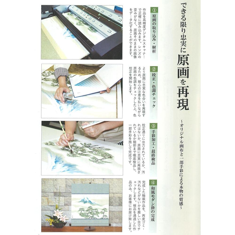 Amazon.co.jp: 近藤玄洋 兜飾り 軸装 高精彩工芸画 手彩補色 複製画