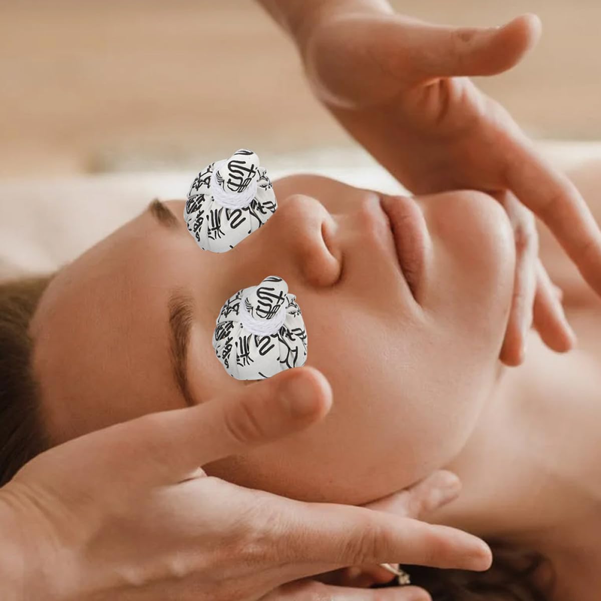 Tofficu Bolas de Masaje para Aliviar Fatiga y Hinchazón, 2 Piezas de Tela de Algodón Diseño Elegante para Automasaje y Terapia Muscular