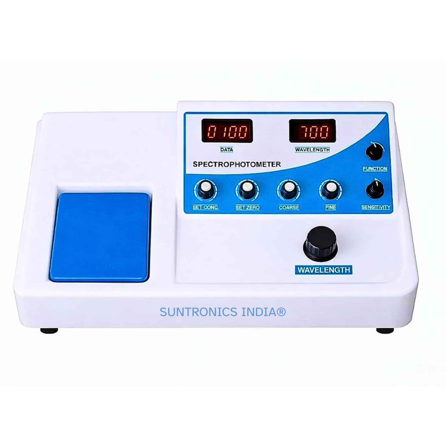 Digital Spectrophotometer | 340-960 nm Range | 3½ Digit LED Display | High Accuracy ±1 nm | Silicon Photodiode Detector | 10mm Double Tube Holder | Lab-Grade Precision-image-12