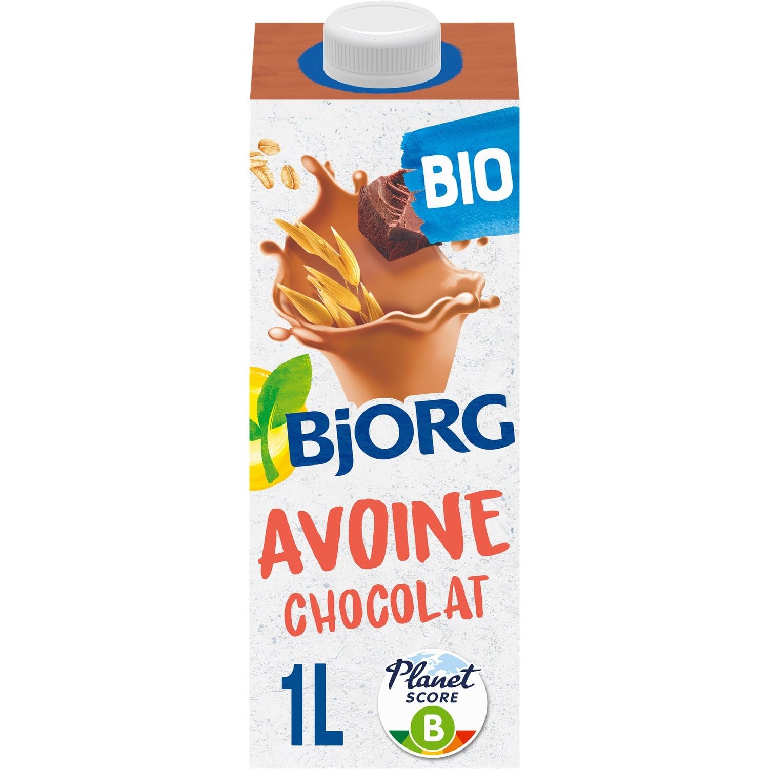 BJJORG – Boisson Végétale Bio Avoine & Cacao, Saveur Onctueuse pour un Plaisir Naturel (Brique 1L) - Lot de 4 - vendu par Lot