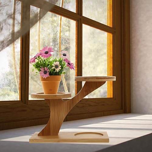 Miniatura 5 de DOITOOL Estante de exhibición de flores pequeñas multicapa, decoración de mesa, mini decoración, soportes para suculentas de mesa de 3 niveles,