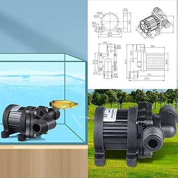 Amazon.co.jp: KIMIX DC12V 1.2A 14.4W 揚程4M 720L/H 小型 水中