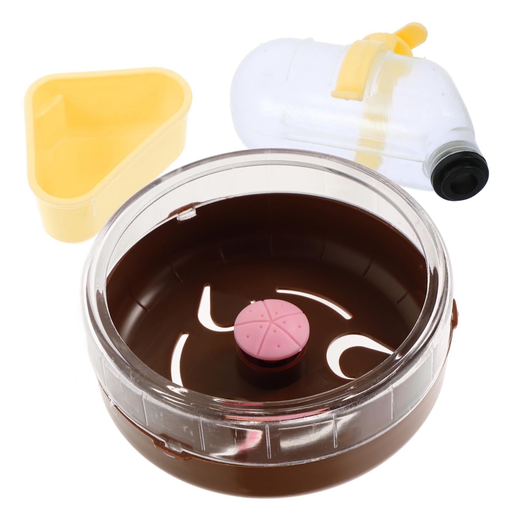 HOLIDYOYO Innovative Pet Habitat Set Running Wheel Food Container Water Bottle for Hamsters