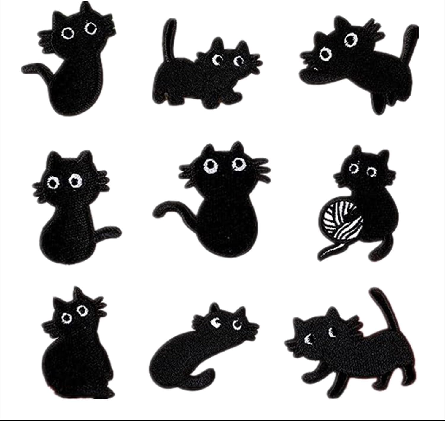 Patch Chat Fou Avec Couteau - Thermocollant 7x7cm - Urbanski